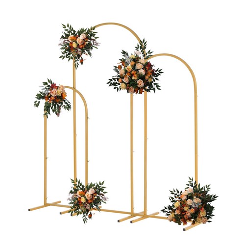 Metal arch backdrop stand gold - metal,