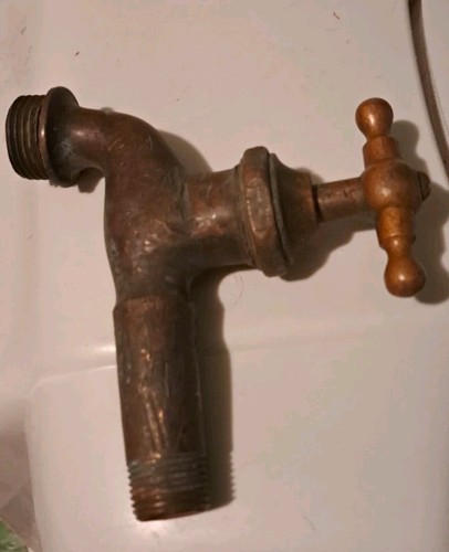 Antique copper water spigot - copper,