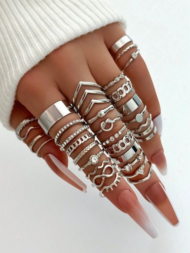 30pcs silver ring - 30pcs,