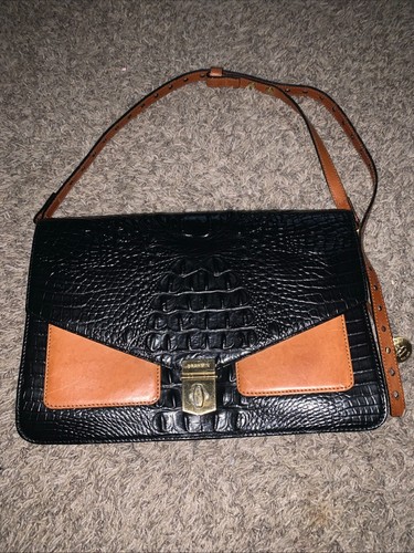 Black brahmin croc skin - croc,