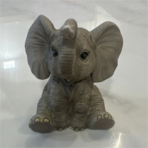 Gray baby elephant figurine - baby,