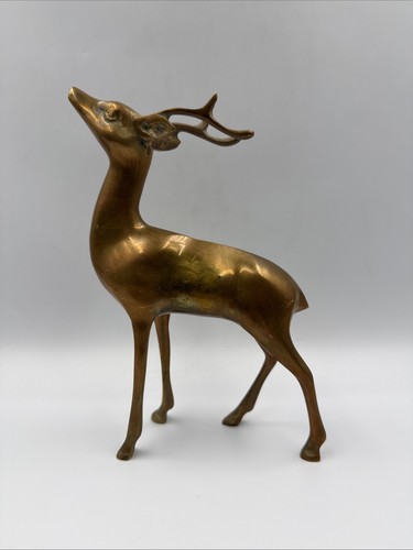 Vintage brass reindeer deer - brass,
