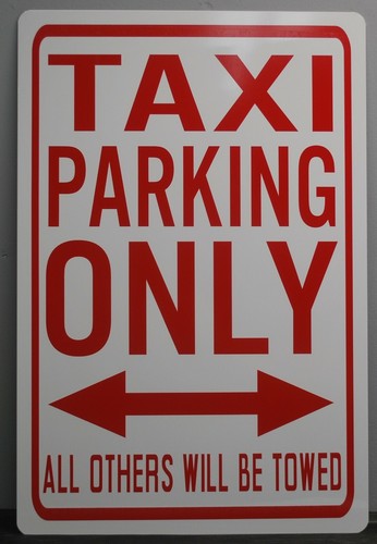 Taxi parking only - taxi, metal