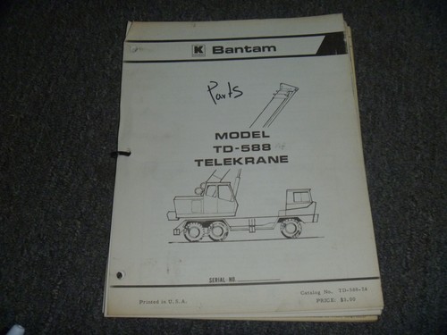 Koehring bantam model 588 - bantam, t-588
