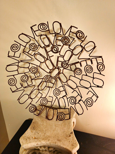 Metal wire decorative bowl - wire,