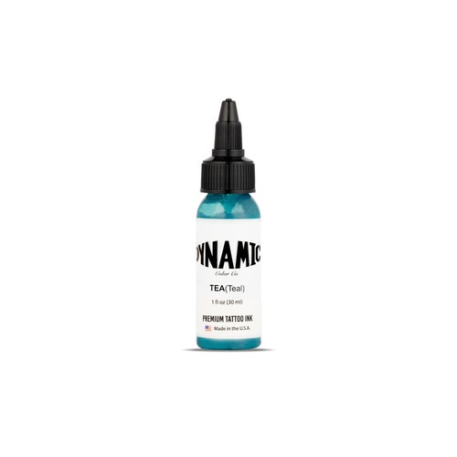 Dynamic color teal tattoo ink - color,