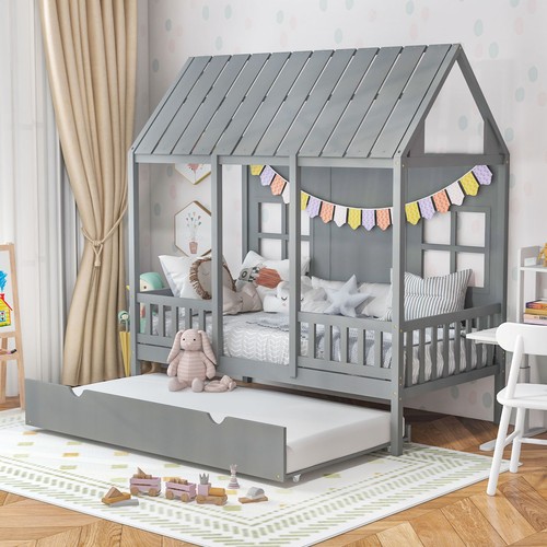 Twin size house bed - house, with