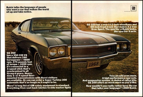 1968 buick 350 gran - gs, sport