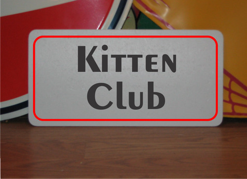 Kitten club metal - sign, cat