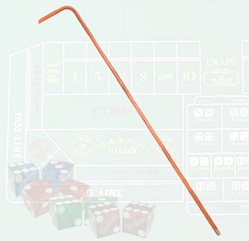 Craps dealer rattan - dice, stick