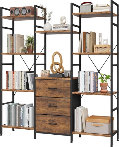 Triple bookshelf with fabric - triple,