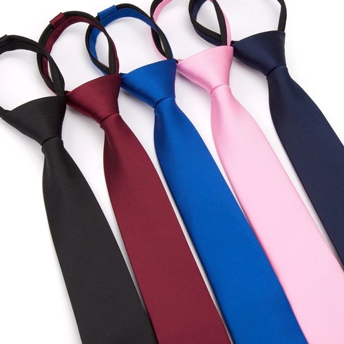 Zipper necktie for men solid - zipper,