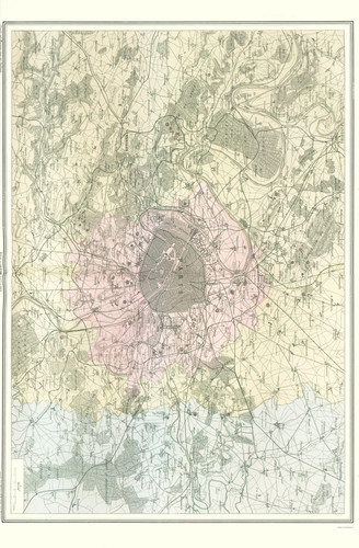Historic map paris france - historic,