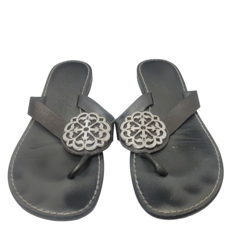 Brighton black medallion thong - brighton,