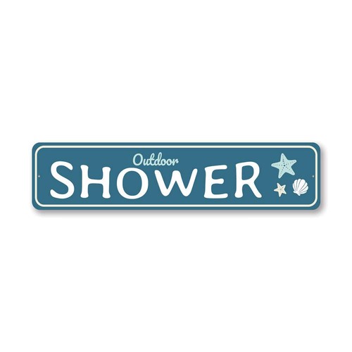Outdoor shower beach sign - outdoor,