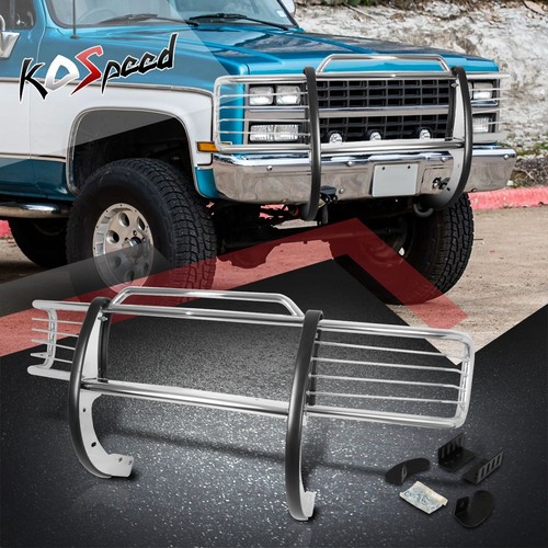 Chrome front bumper push - front,