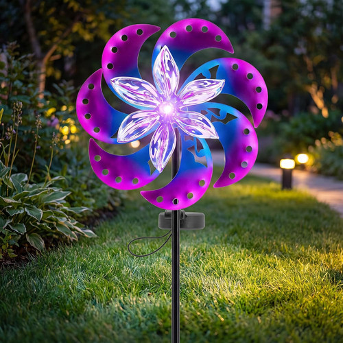 Solar wind spinners outdoor - spinners,