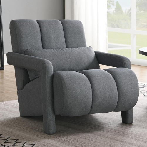 Modern linen accent chair - modern,