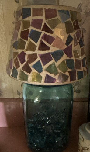 Mason jar glass mosaic - jar, accent