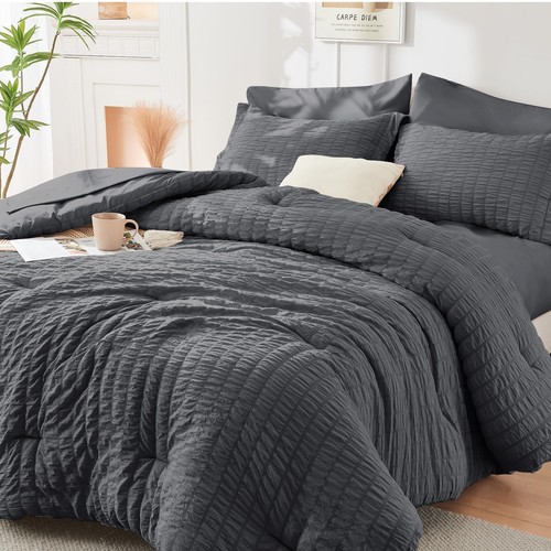 Queen comforter set seersucker - set,