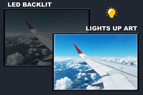 Led backlit window view wall - backlit,