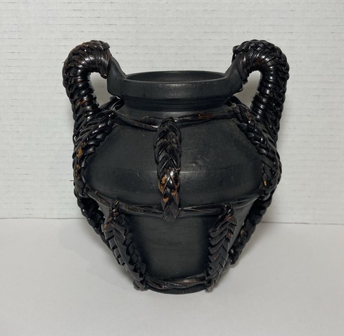 Hand thrown art pottery black - thrown,