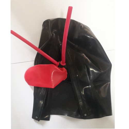 Black latex hood rubber - black,