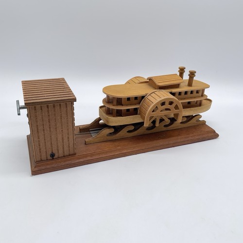 Wooden animated steamboat - wooden,
