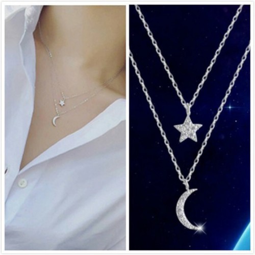 Two layers star moon - star,