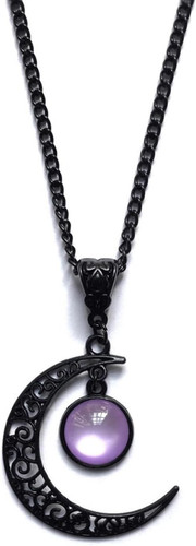 Gothic moon necklace punk - gothic, necklace,punk