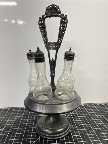 Antique piece cruet set - antique,
