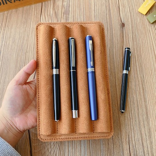 Cowhide slots pens tray - slots,
