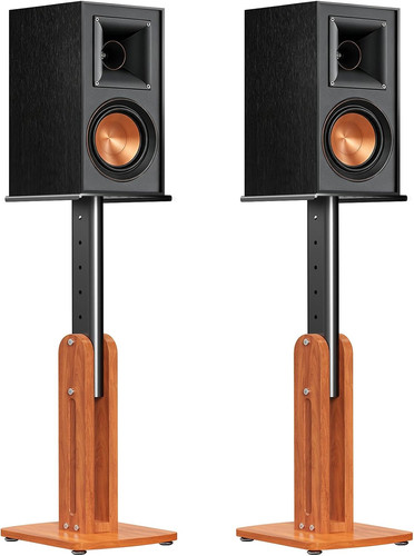 Solid wood speaker stands pair - wood,