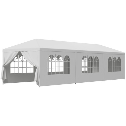 X30 white outdoor gazebo - 10'x30',