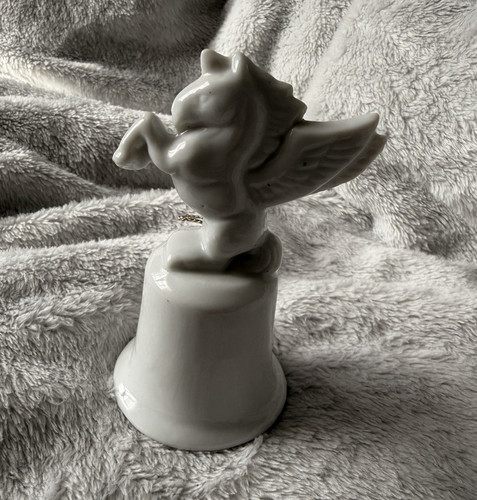 White glazed porcelain pegasus - porcelain,