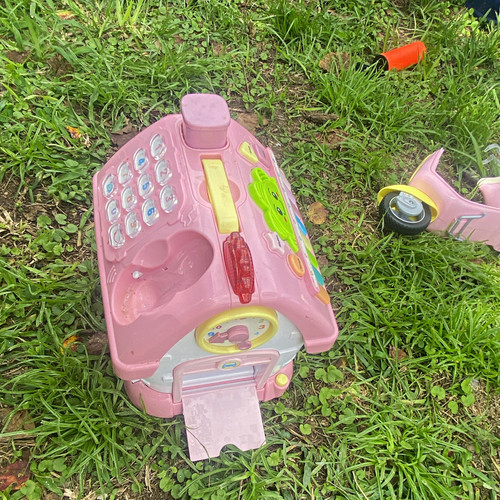 Pink activity toy cash - pink,