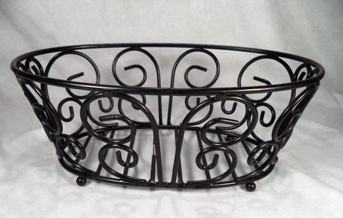 Black metal wire fruit - metal,