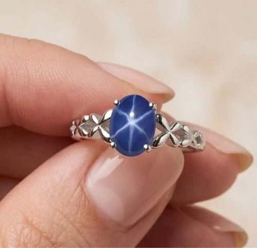 Rays star sapphire - ring, 925