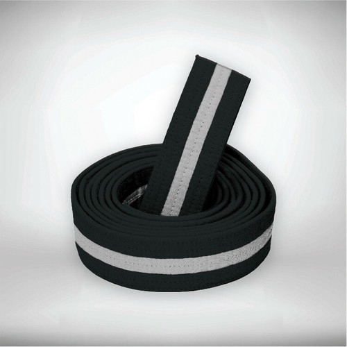 Black white stripe martial - w/white,