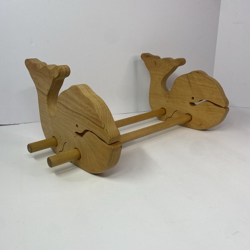 Vintage wooden whale - wooden,