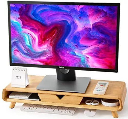 Homerays bamboo monitor - bamboo, stand