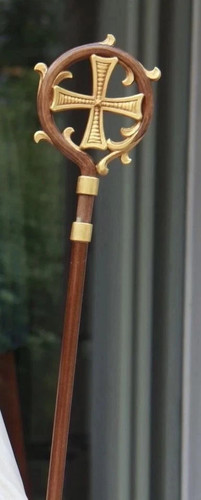 Wood crozier polish staff - wood,