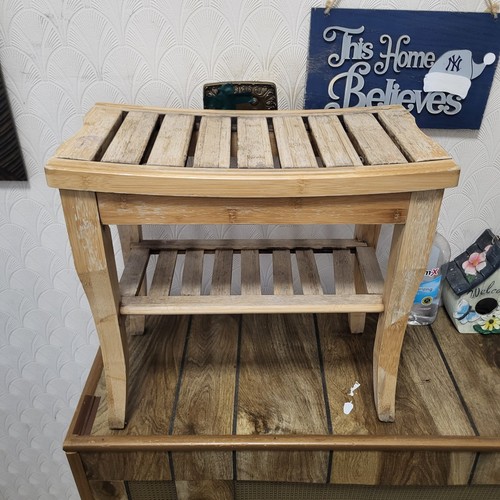 Teakwood shower bench - shower,