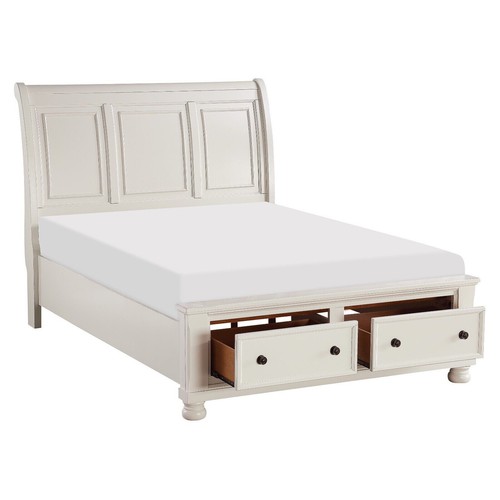 White queen footboard storage - white,