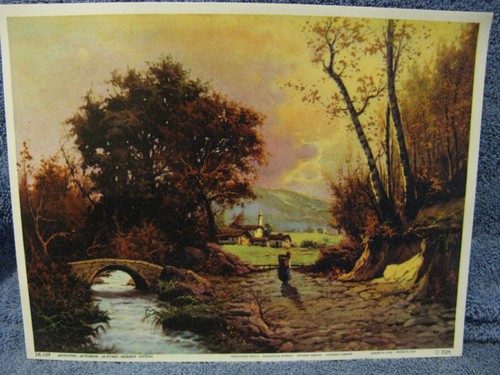 Autumn country scene print - autumn,