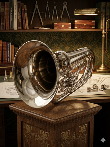Silver plated brass euphonium - plated,
