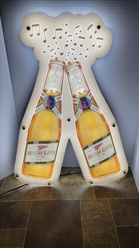 Miller high life beer - high, sign