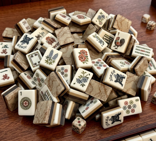 American mahjong tiles set - tiles,