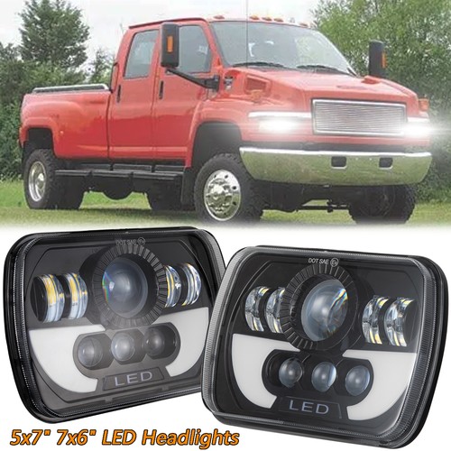 Pair 7x6 5x7 led headlights - 7x6,
