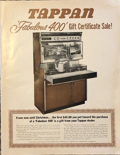 1963 tappan fabulous 400 - tappan,